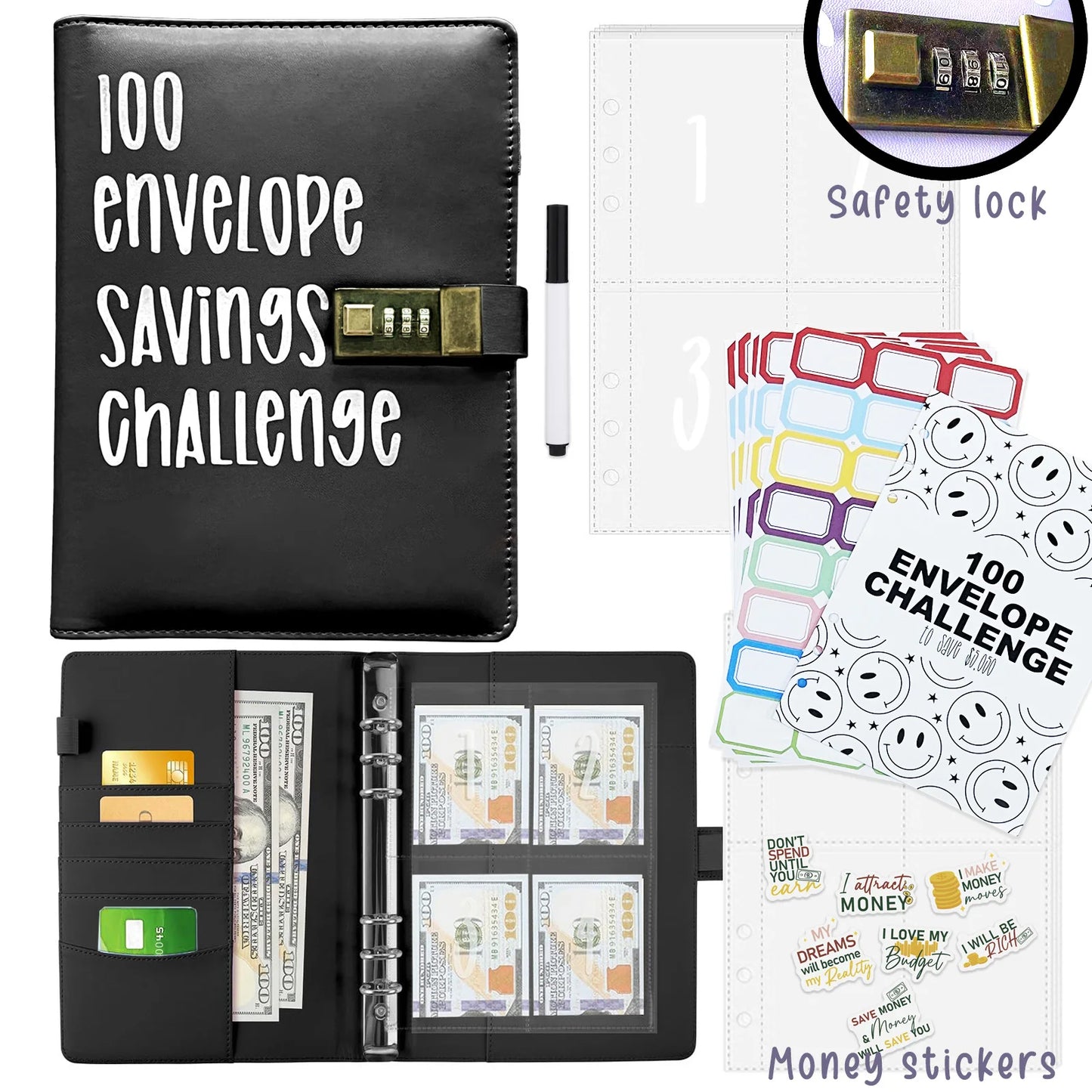 Lockable 100 Envelope Challenge