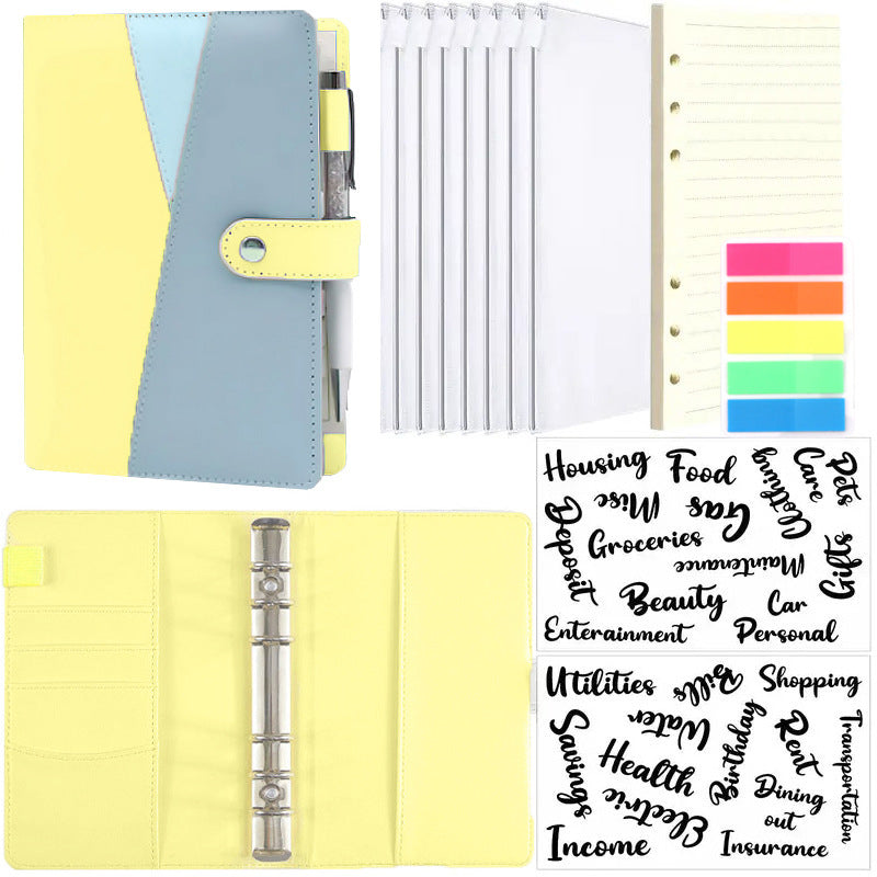 Multi-Color Leather Budget Binder