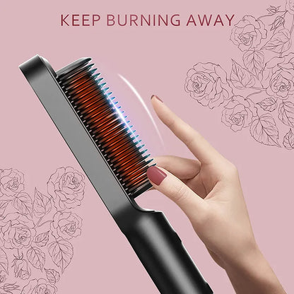 SleekEaze™ 2-IN-1 Multi-Speed Straightening & Curling Brush - arlyntina