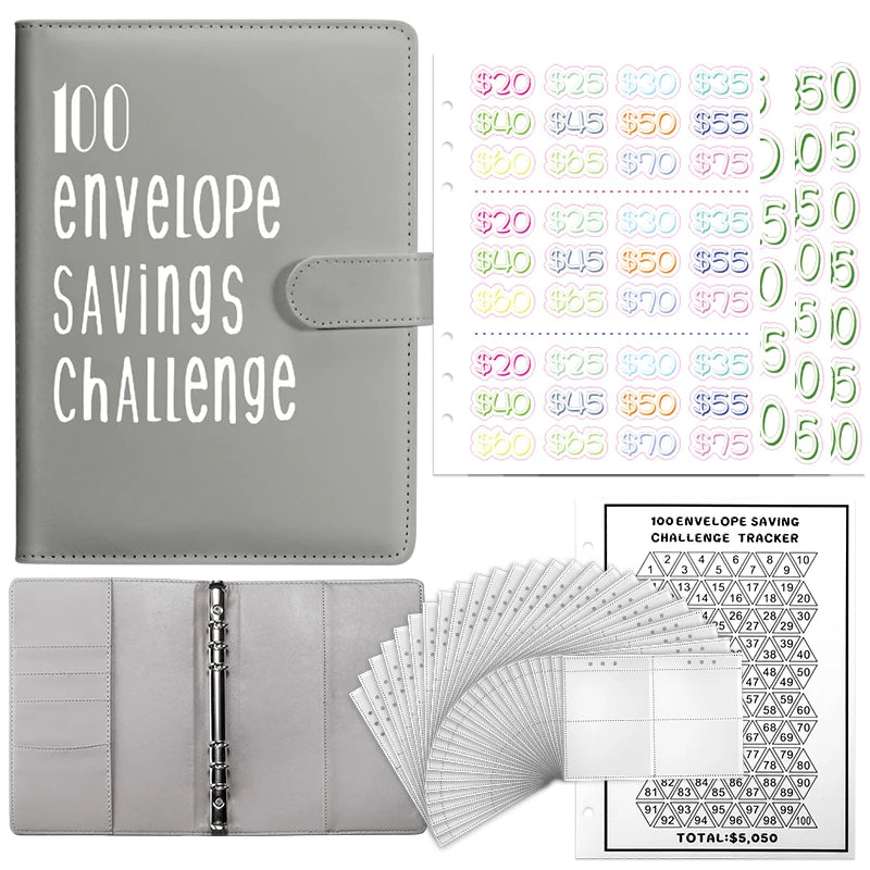 100 Envelopes Money Saving Challenge Budget Binder - arlyntina