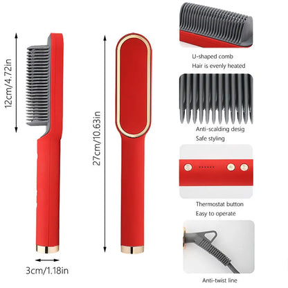 SleekEaze™ 2-IN-1 Multi-Speed Straightening & Curling Brush - arlyntina