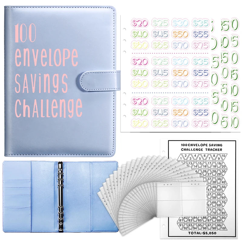 100 Envelopes Money Saving Challenge Budget Binder - arlyntina