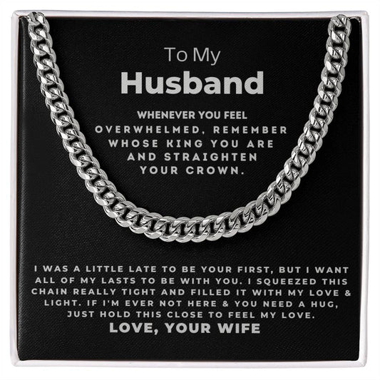 Husband - Straighten Your Crown - Cuban Link Chain - arlyntina